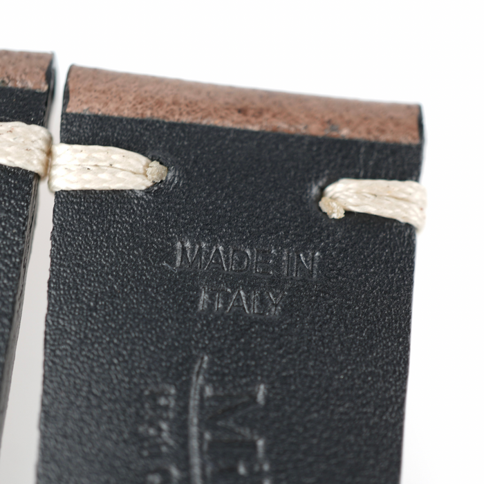 Dark Taupe Hand Brushed Vintage Leather Watch Strap