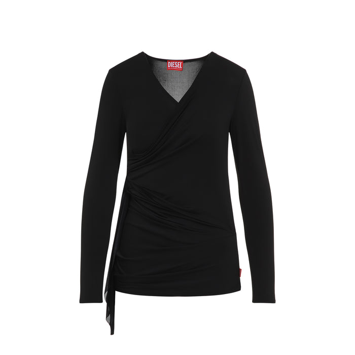 Diesel T-Crissy-Plain Top - black top for women