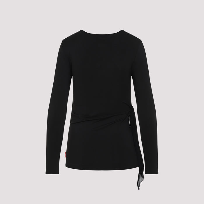 Diesel T-Crissy-Plain Top - black top for women - view 2