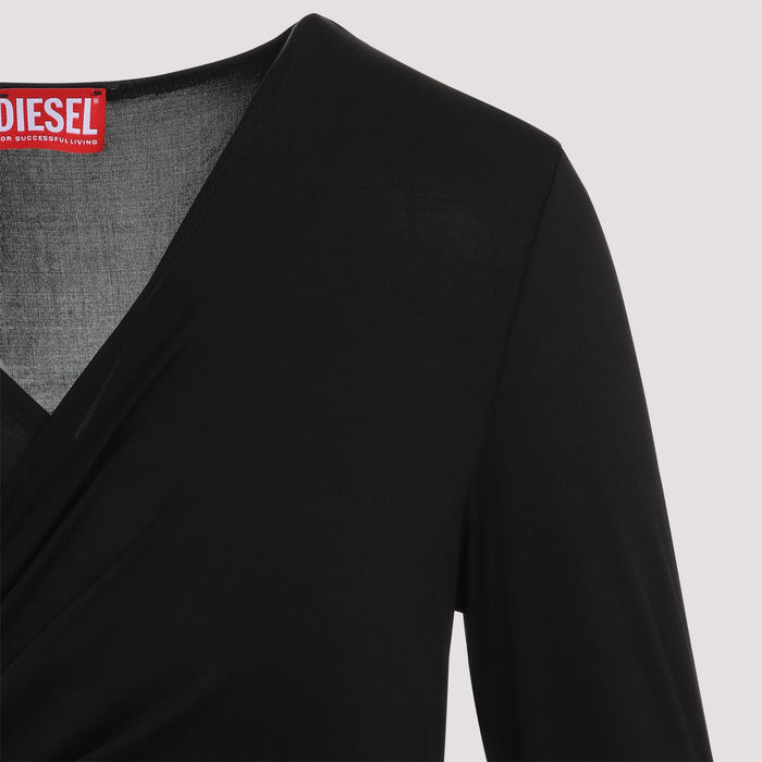 Diesel T-Crissy-Plain Top - black top for women - view 3