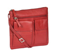 DR369 Women's Soft Leather Flight Sling Bag Red 1
