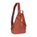 DR381 Small Travel Leather Backpack Brown 1