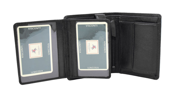 DR426 Men's Soft Leather Large Size Wallet Black 4