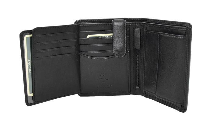 DR426 Men's Soft Leather Large Size Wallet Black