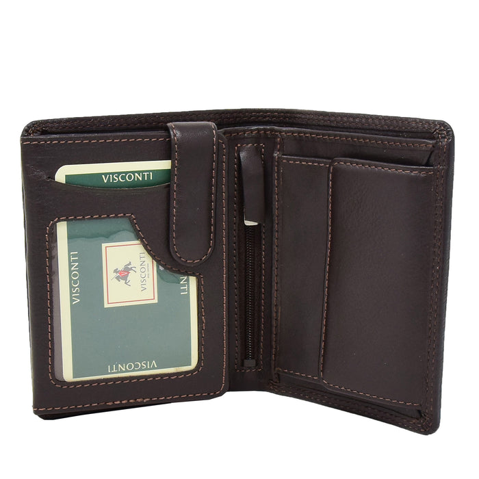 DR426 Men's Soft Leather Large Size Wallet Brown 1