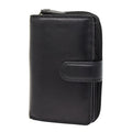 DR427 Women's Leather Booklet Style Purse Black 1