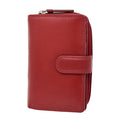 DR427 Women's Leather Booklet Style Purse Red 1