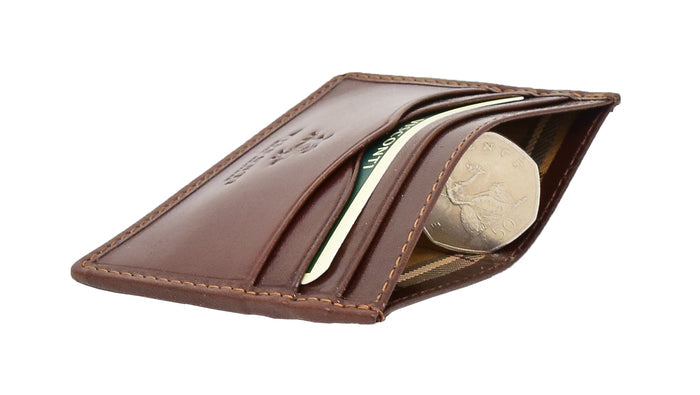 DR429 Premium Leather Card Holder Brown 3