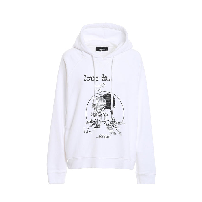 Dsquared2 Love Is Forever Print Sweatshirt - WOMEN CLOTHING - Dsquared2 - T.Luxy