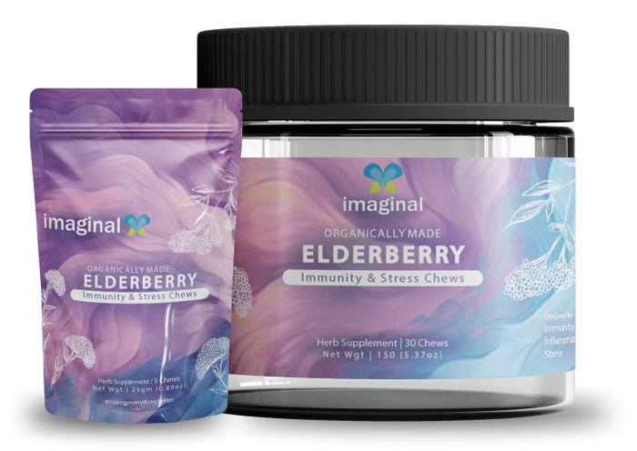 Elderberry Stress Gummies - CBD+THC Gummies - Imaginal Biotech
