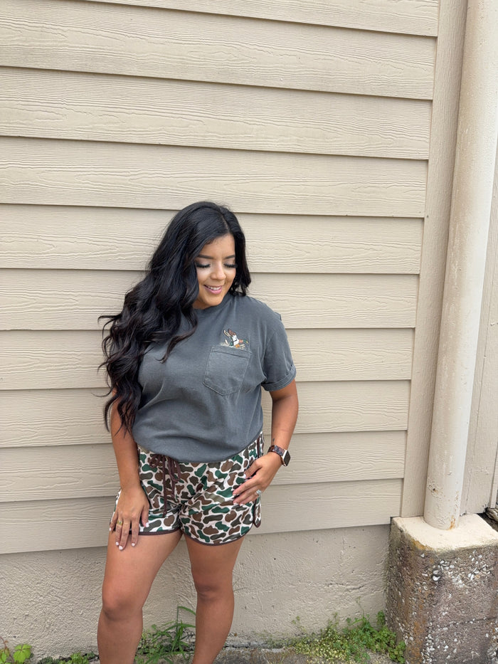 Embroidered Duck Pocket Tee
