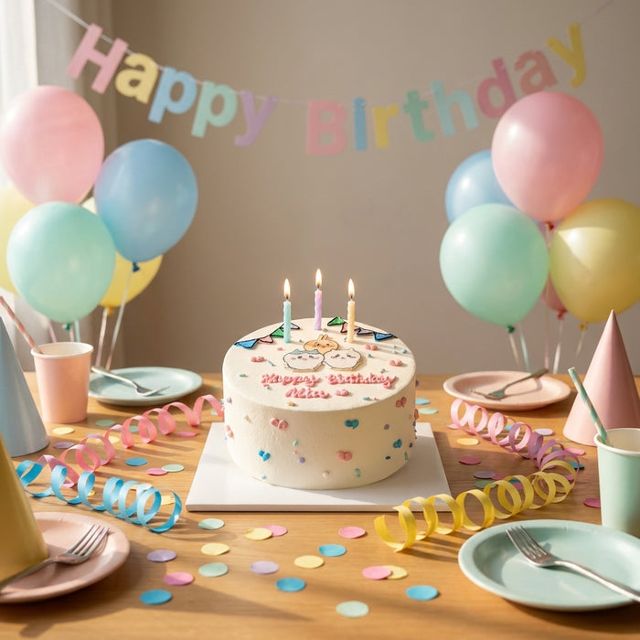 VaVa Designer Cakes EP Chiikawa Friends Cake - A Pastel Celebration of Cute & Cozy Moments