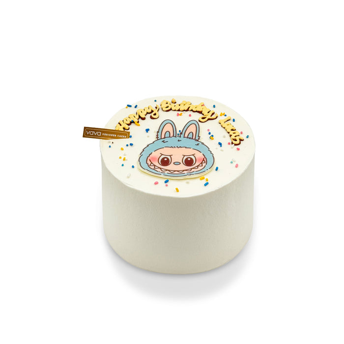 VaVa Designer Cakes EP Labubu Cake – Cute Character Chiffon Cake with Sprinkles
