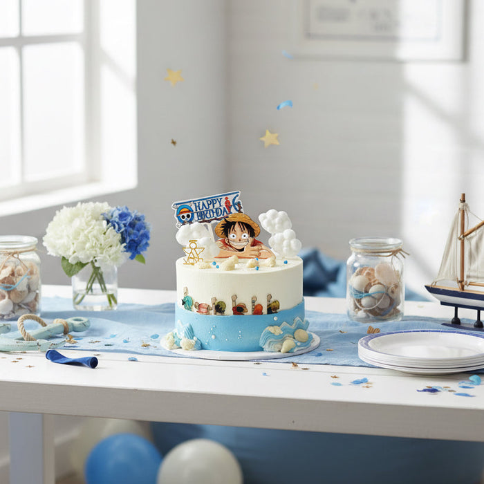 VaVa Designer Cakes EP One Piece Chiffon Cake – Luffy Ocean Adventure Design