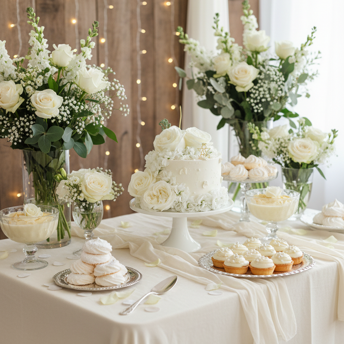 VaVa Designer Cakes Eternal White Blossom Chiffon Cake – A Timeless Expression of Elegance