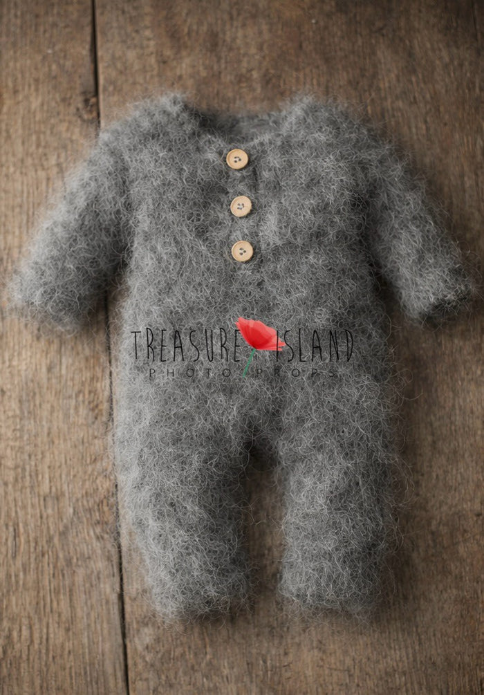 Fluffy Mohair Romper - Newborn & Sitter Photography Prop