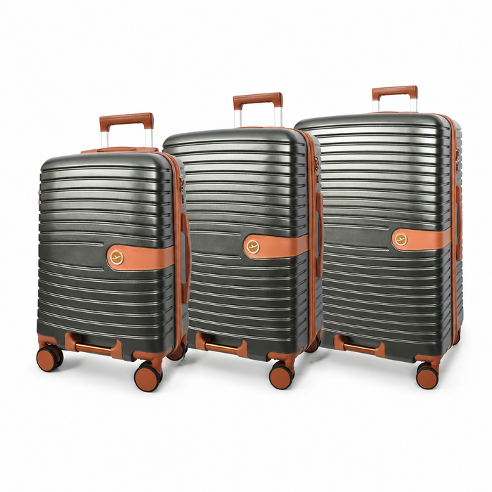 Full Set Hard Shell Suitcase | ABS | TSA Lock | Silverhand Stormcloud