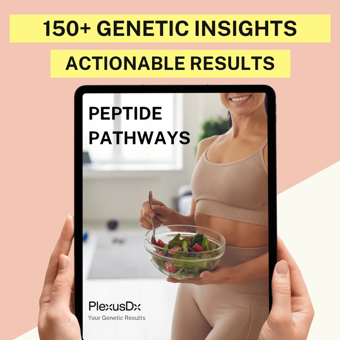Precision Peptide Genetic Test - 14 health pathways and 49 unique peptides analyzed across 150 genetic insights