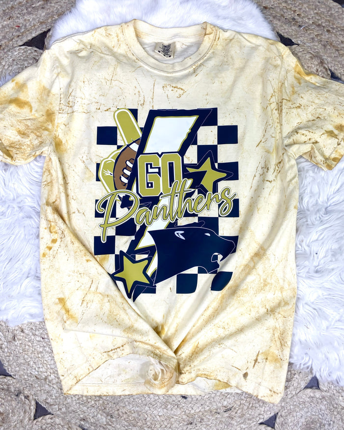 Go Panthers Lightening Bolt Tee