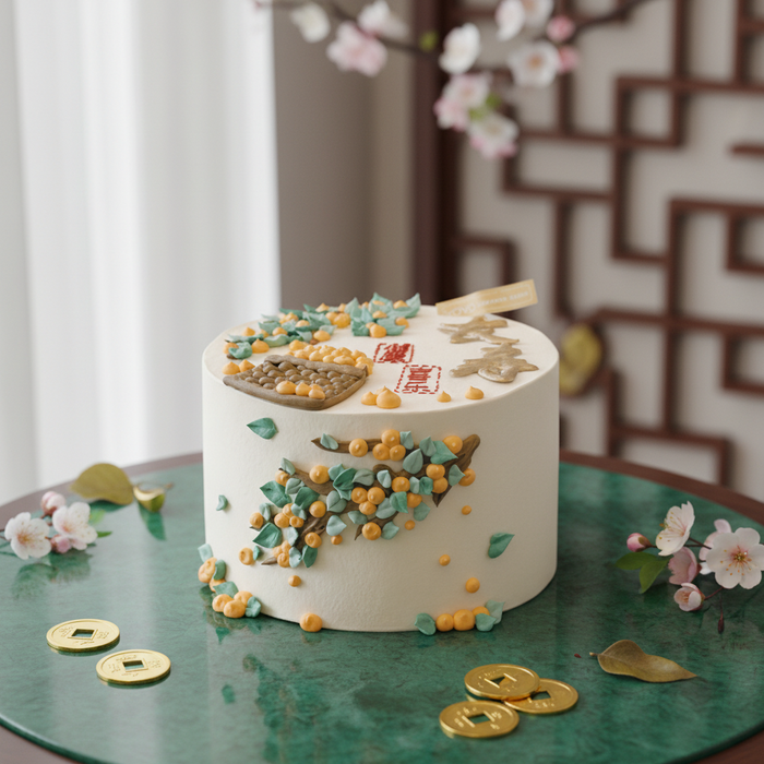 VaVa Designer Cakes Golden Harvest Cake – A Taste of Prosperity and Blessings