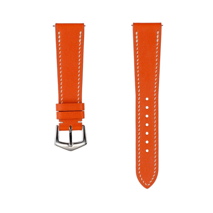 Orange Barenia Leather Watch Strap - Leather strap- Milano Straps