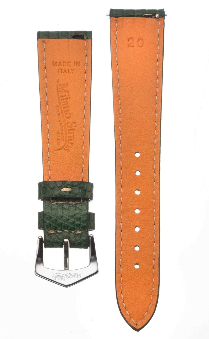 Green Lizard Watch Strap - Leather strap- Milano Straps