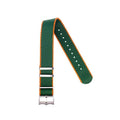 Eco-Friendly Nylon Military  Watch Strap Green - Orange - Tudor Watch Style  - 100% Eco-Friendly - Recycled Military Watch Straps- Milano Straps