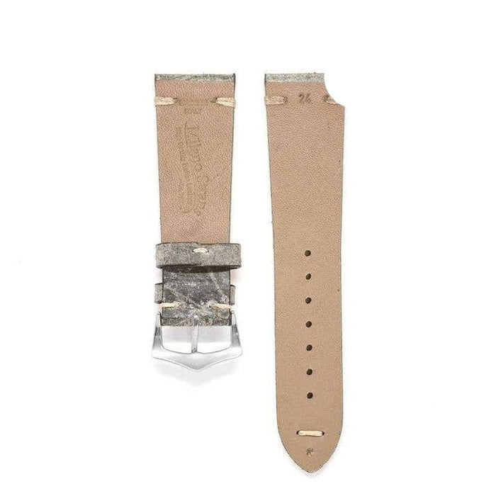 Grey Leather Vintage Watch Strap - Grey color - Leather strap- Milano Straps