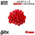 GSW Red Cubes 8mm (Pack x50) Gaming Tools Green Stuff World