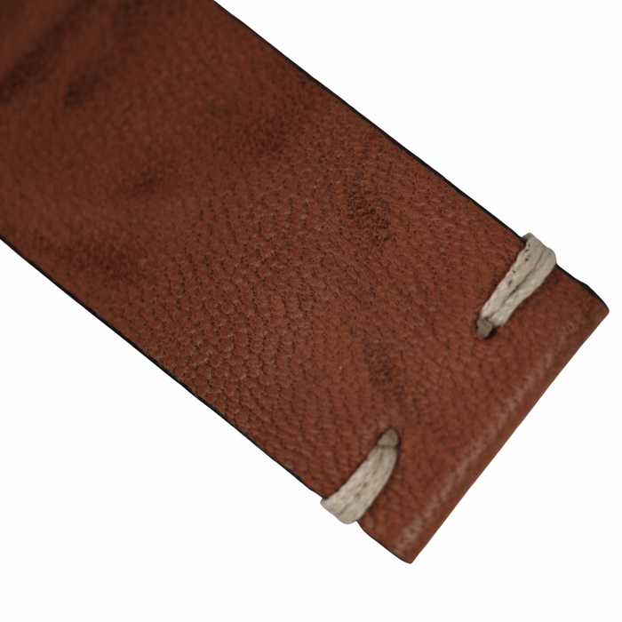 Hand Brushed Soft Caramel Cognac Vintage Leather watch Strap