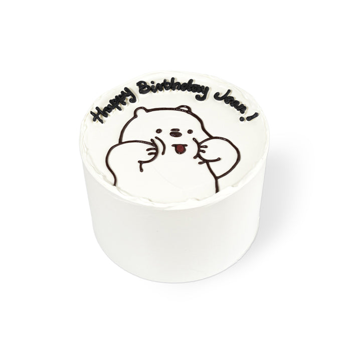 VaVa Designer Cakes Hand-drawn Bear Cake – A Whimsical Touch of Sweet Simplicity