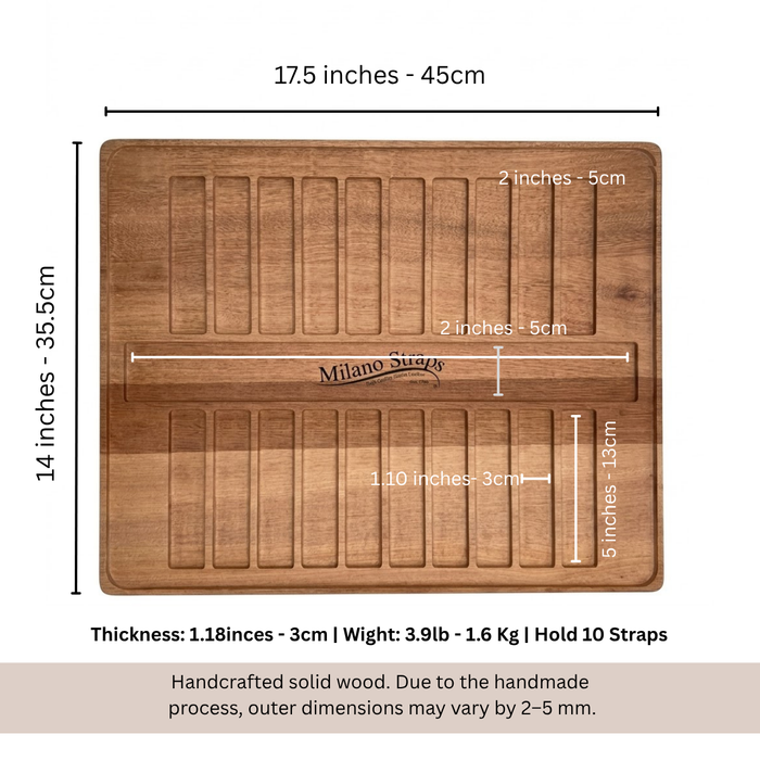 Handmade Solid Hardwood Watch Strap Display & Organizer | My Strap Closet