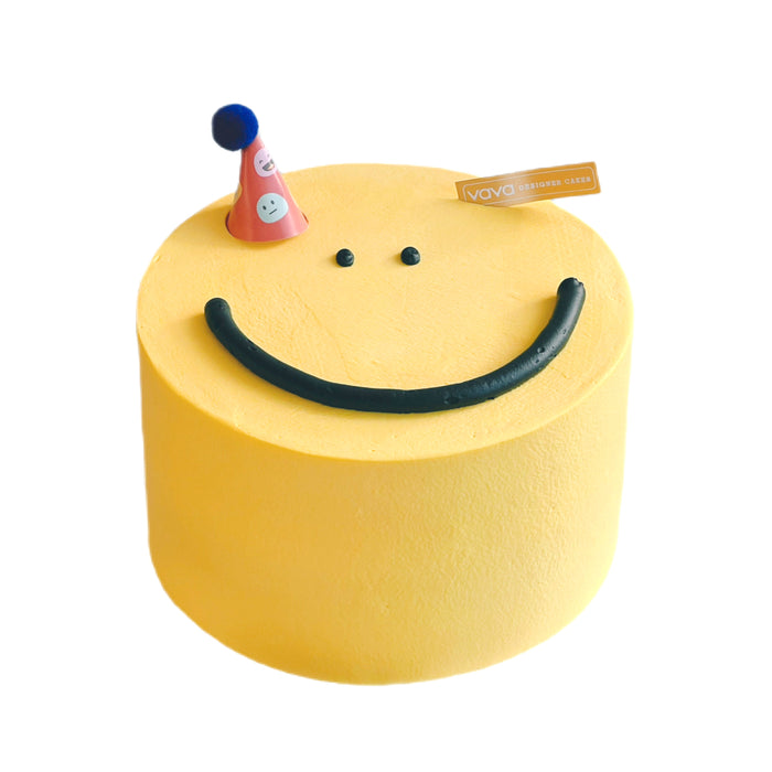VaVa Designer Cakes Happy Smiley Chiffon Cake – A Bright Bite of Joy and Celebration