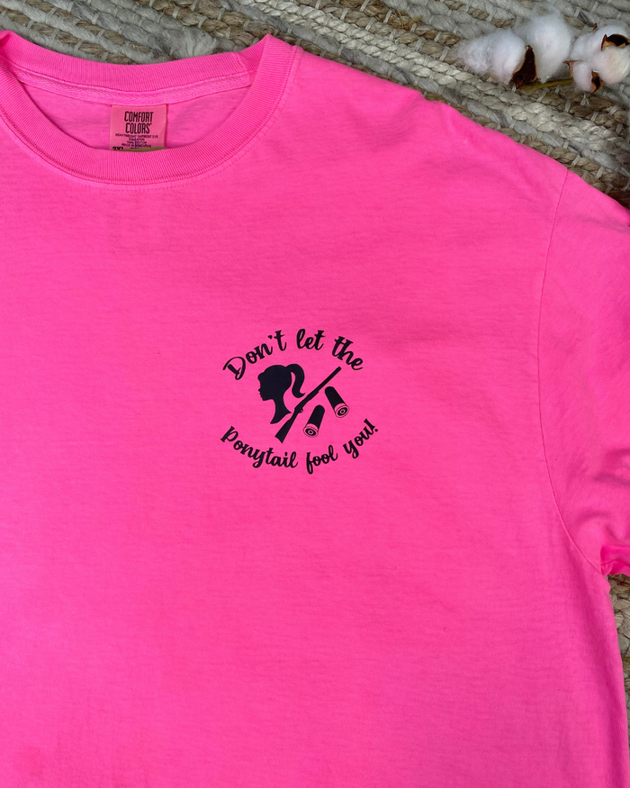 Hot Pink Doen"t Mean I Can't Shoot Tee