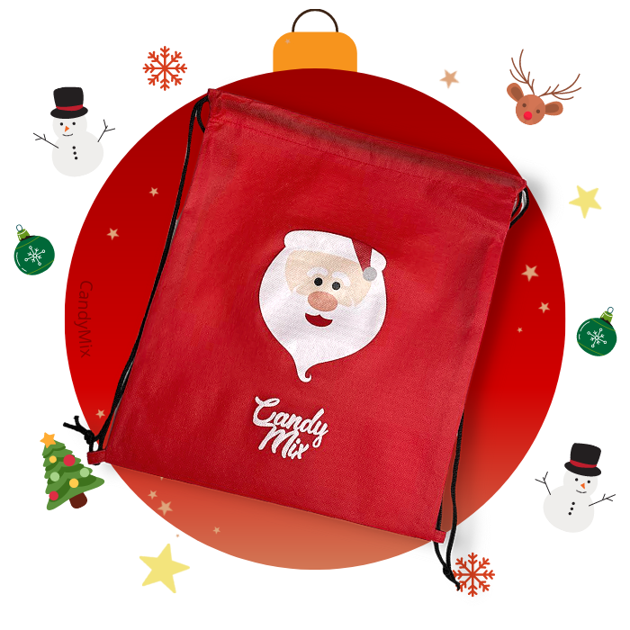 Hotte du Père Noël à offrir (vide) - bonbons en vrac CandyMix