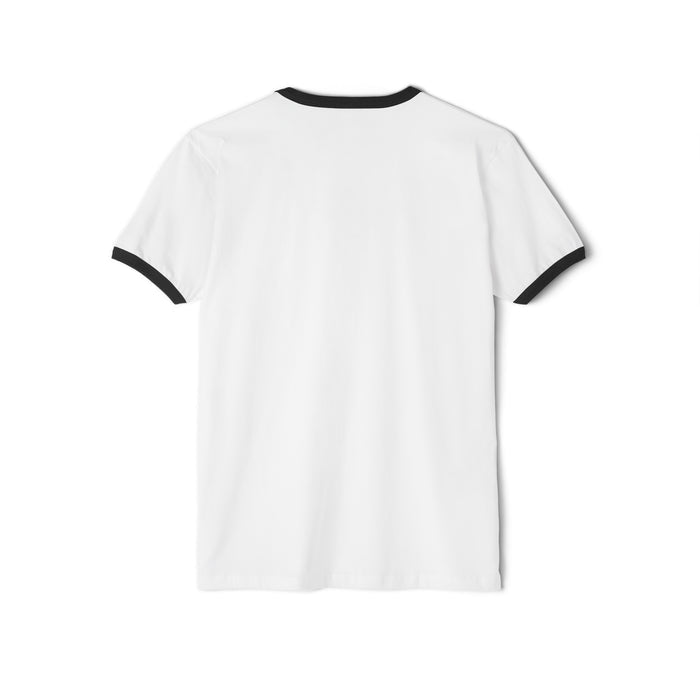 I Could Hip Thrust You - Unisex Cotton Ringer T-Shirt - Black Logo Front Plain Back