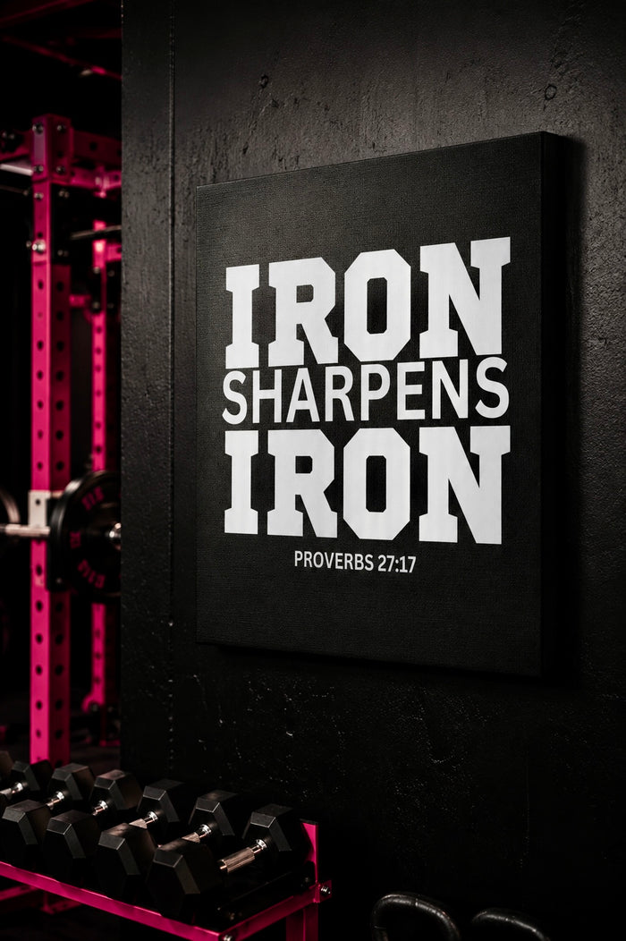 Iron Sharpens Iron - Inspirational Wall Art - Canvas Print