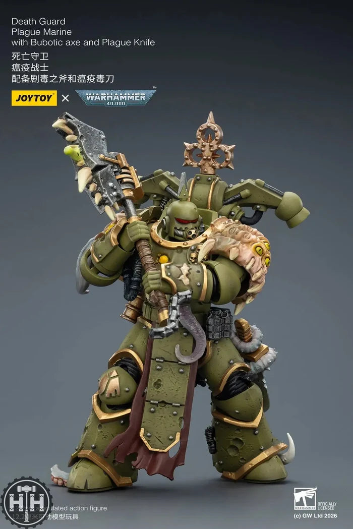 Joytoy Death Guard Plague Marine with Bubotic axe and Plague Knife - JT03608 JoyToy