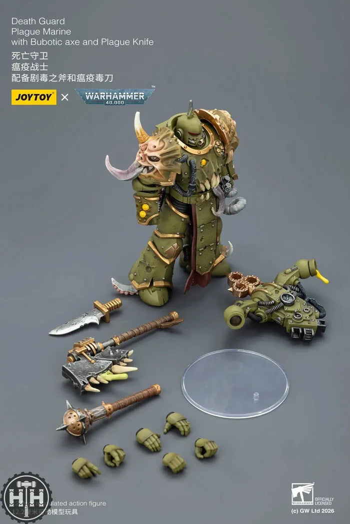 Joytoy Death Guard Plague Marine with Bubotic axe and Plague Knife - JT03608 JoyToy