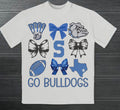 Kids Go Bulldogs Bow Tee
