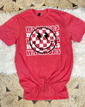 Kids Warriors Checkered Smiley Tee