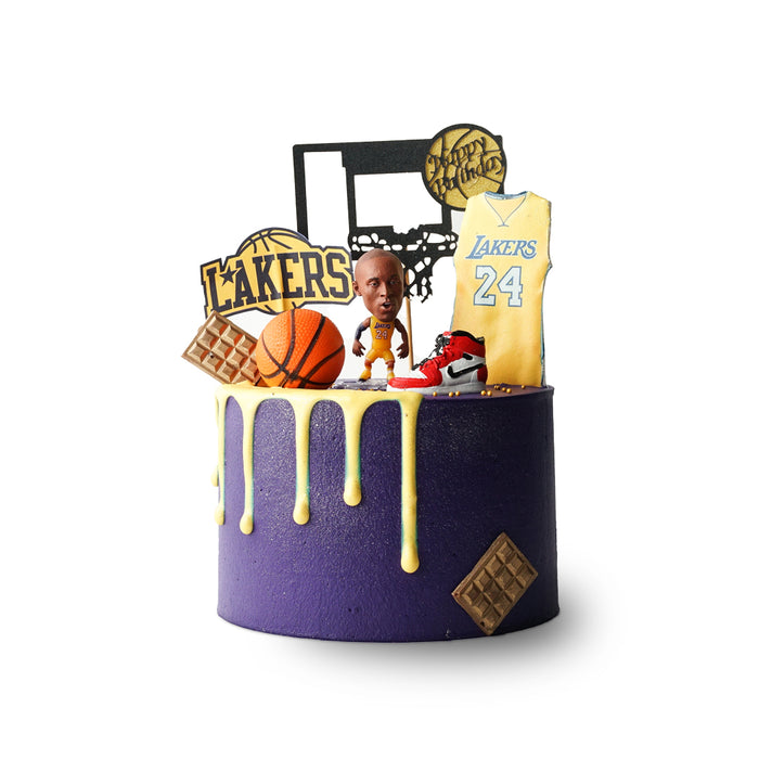 VaVa Designer Cakes Kobe Bryant Basketball Cake – Lakers Legend Celebration