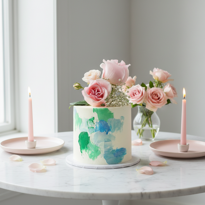 VaVa Designer Cakes Korean Styled Flower Cake – Elegant Floral Chiffon Creation