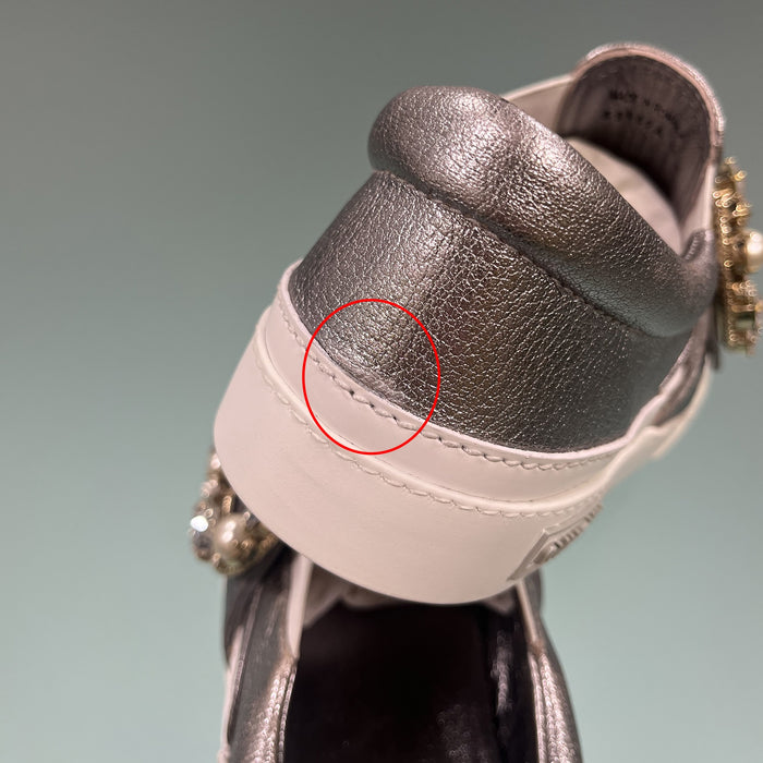 Miu Miu Leather Crystal Sneakers