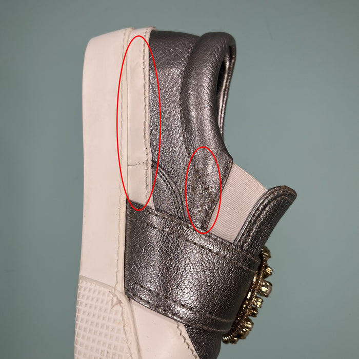 Miu Miu Leather Crystal Sneakers