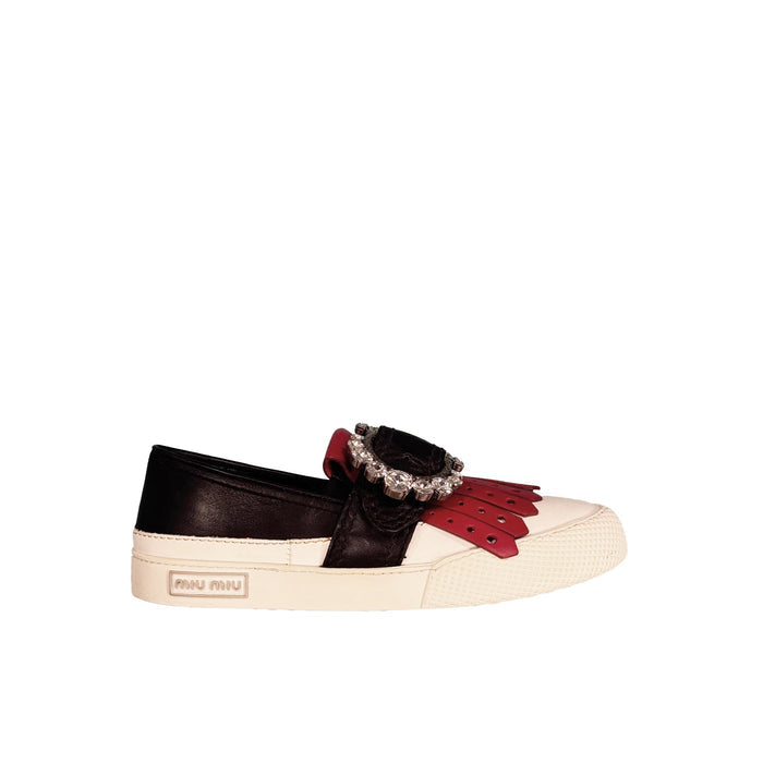 Miu Miu Leather Sneakers - WOMEN SHOES - Miu Miu - T.Luxy