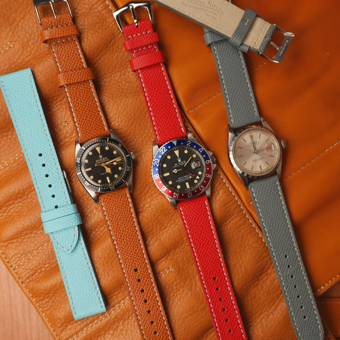 Rolex  watch on an Italian leather watch strap by Milano Straps suitable for everyday and travel wear