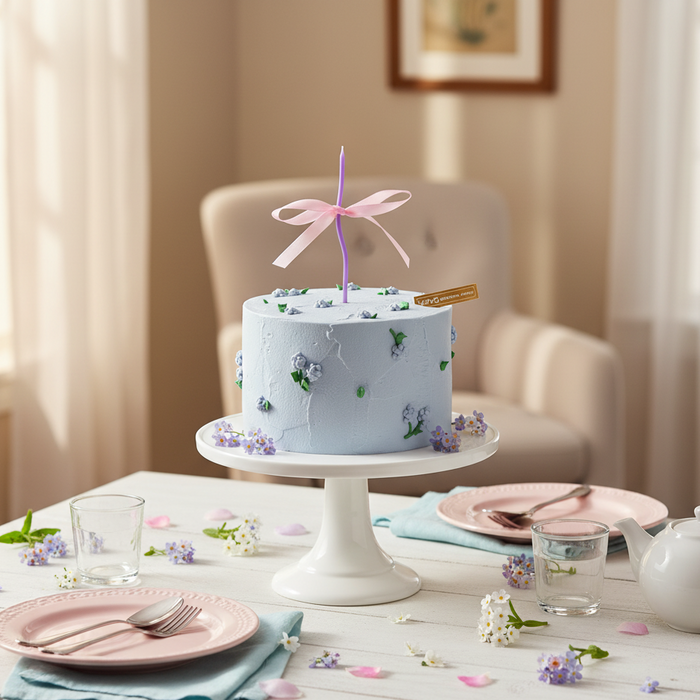 VaVa Designer Cakes Lilac Bloom Cake – Delicate Chiffon Cake with Floral Charm