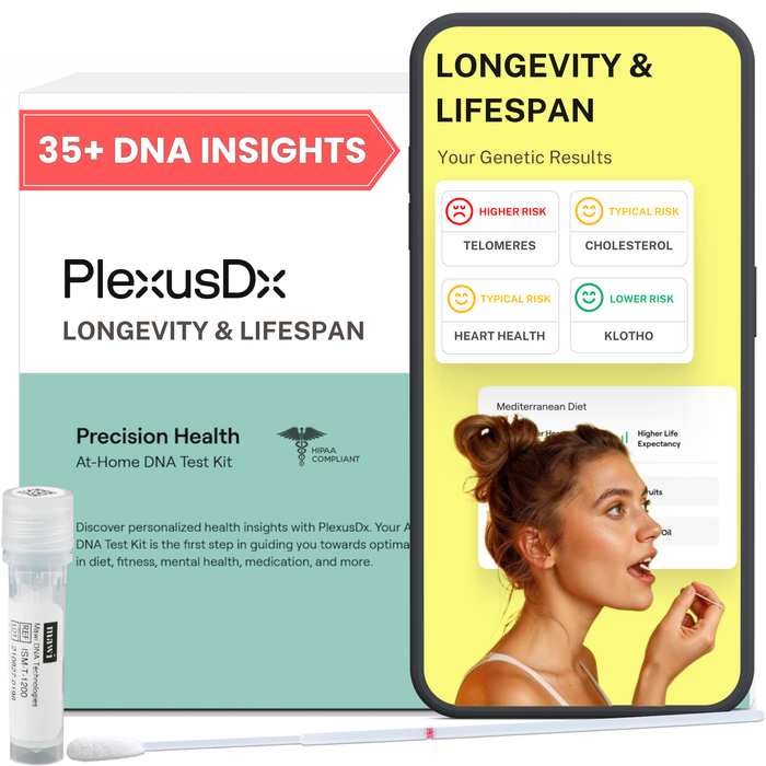 PlexusDx Longevity and Lifespan Genetic Report with personalized insights and recommendations