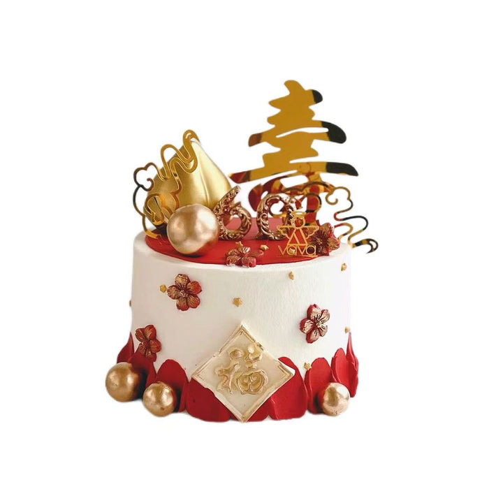 VaVa Designer Cakes Longevity Blessing Cake – A Timeless Celebration of Health and Happiness